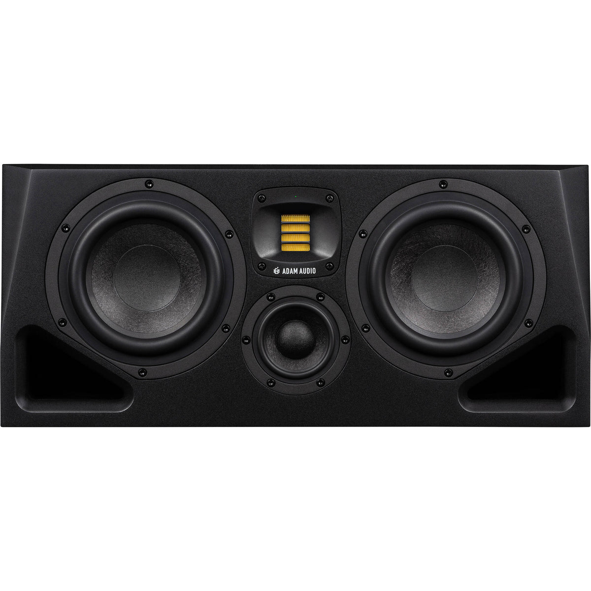 Adam Audio A77H mid-field and main studio monitor speakers with black enclosure and front-facing drivers.