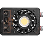Zhiyun Molus X100 bi-color LED lights in a combo kit with adjustable panels and mounting accessories.