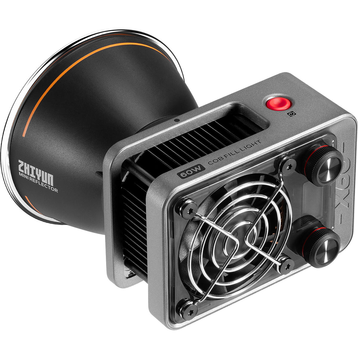 Zhiyun Molus X60 Pro bi-color LED light panel showing adjustable brightness and color temperature controls.