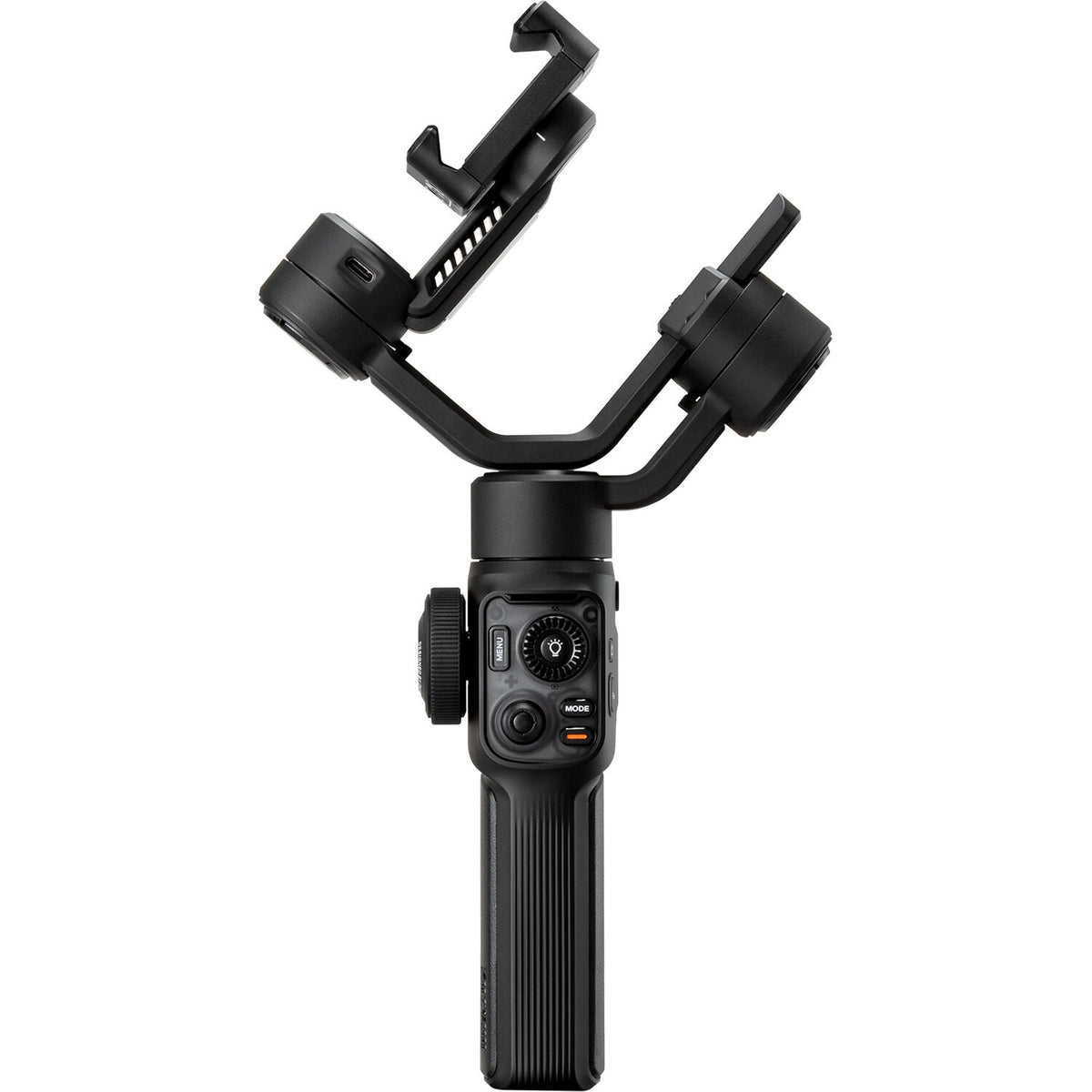Zhiyun Smooth 5S AI handheld gimbal stabilizer for video recording, featuring sleek design and control buttons.