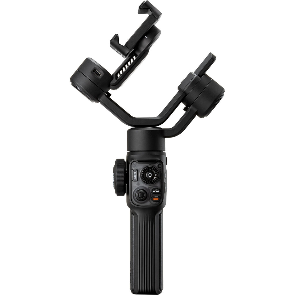 Zhiyun Smooth 5S AI Pro stabilizer gimbal for smartphones, featuring a sleek design and advanced stabilization technology.