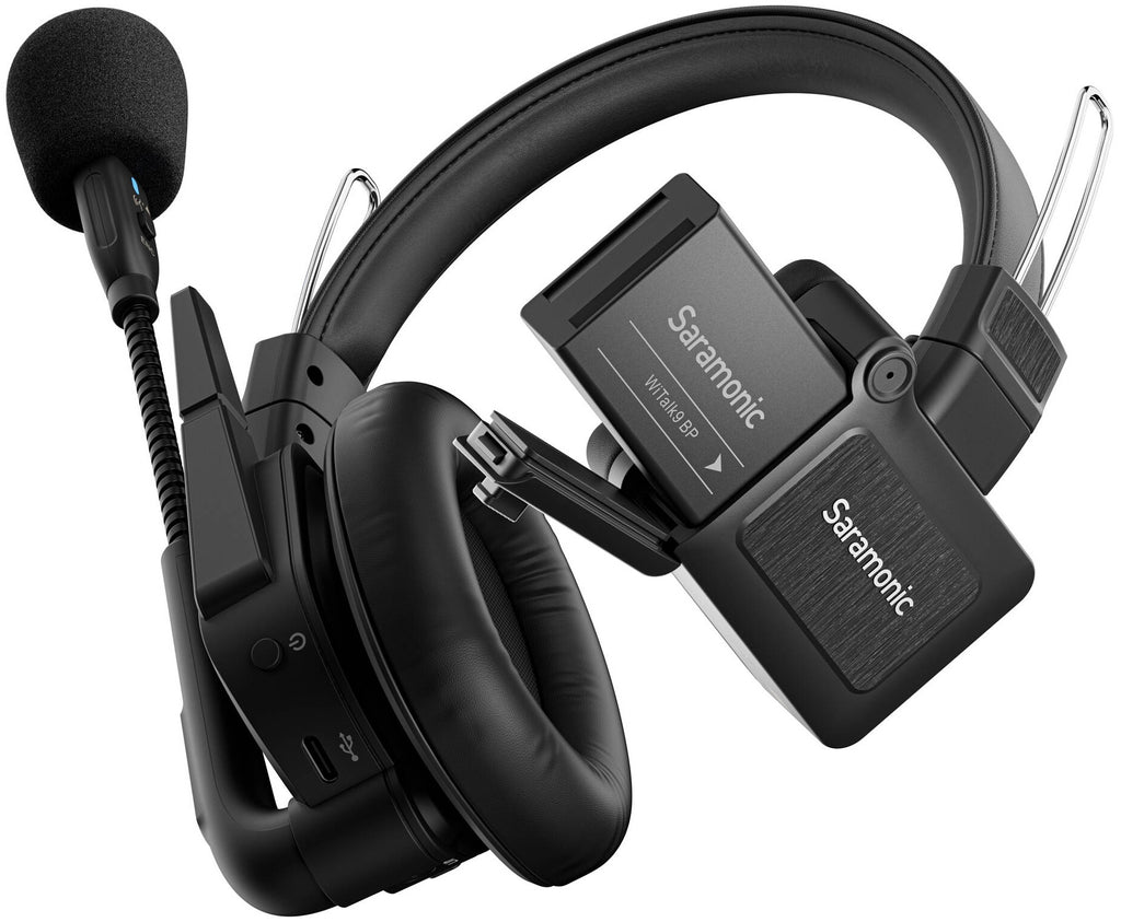Saramonic WiTalk9 WT8S 8-person wireless video equipment with microphones and receivers for professional audio communication.
