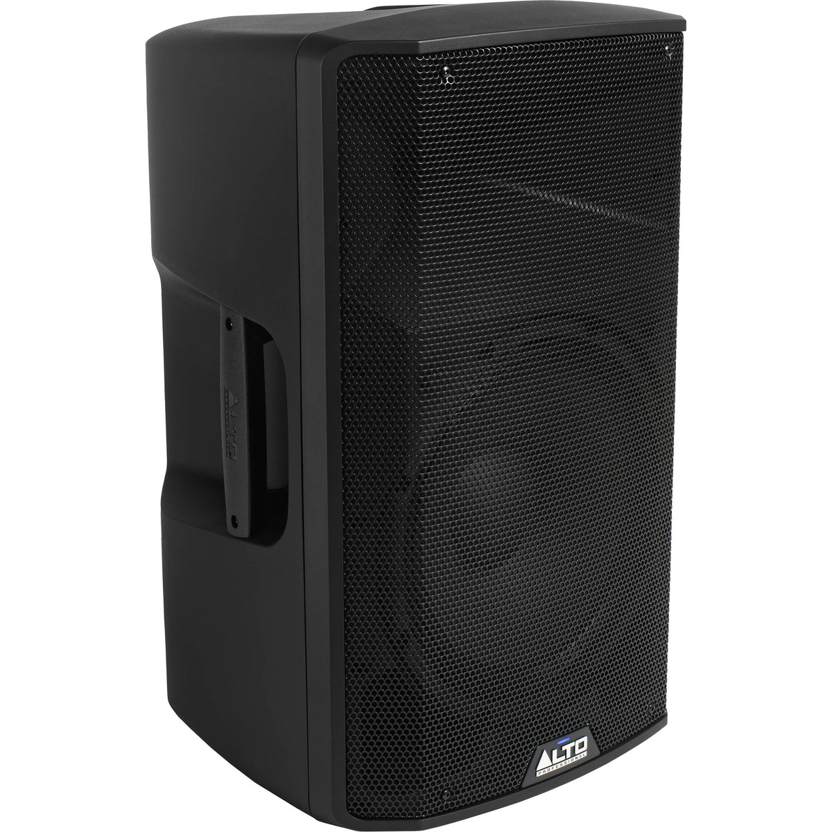Alto Professional TX412 PA speaker with black grille and handle, designed for professional sound reinforcement systems.