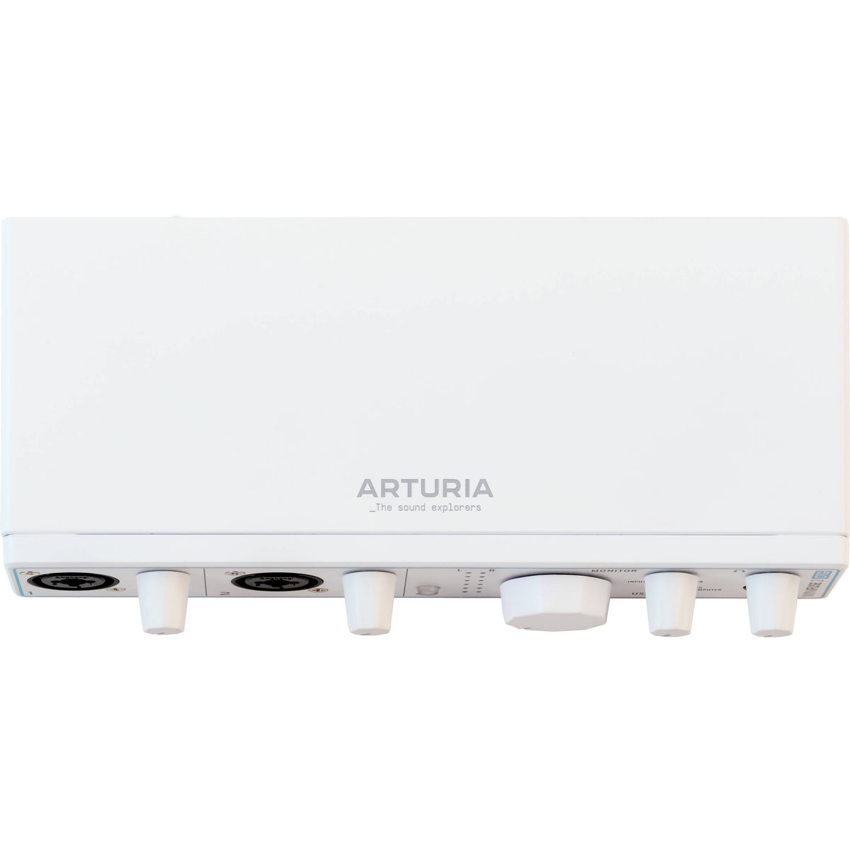 Arturia Minifuse 2 OTG audio interface with multiple input/output ports and compact design for music production.