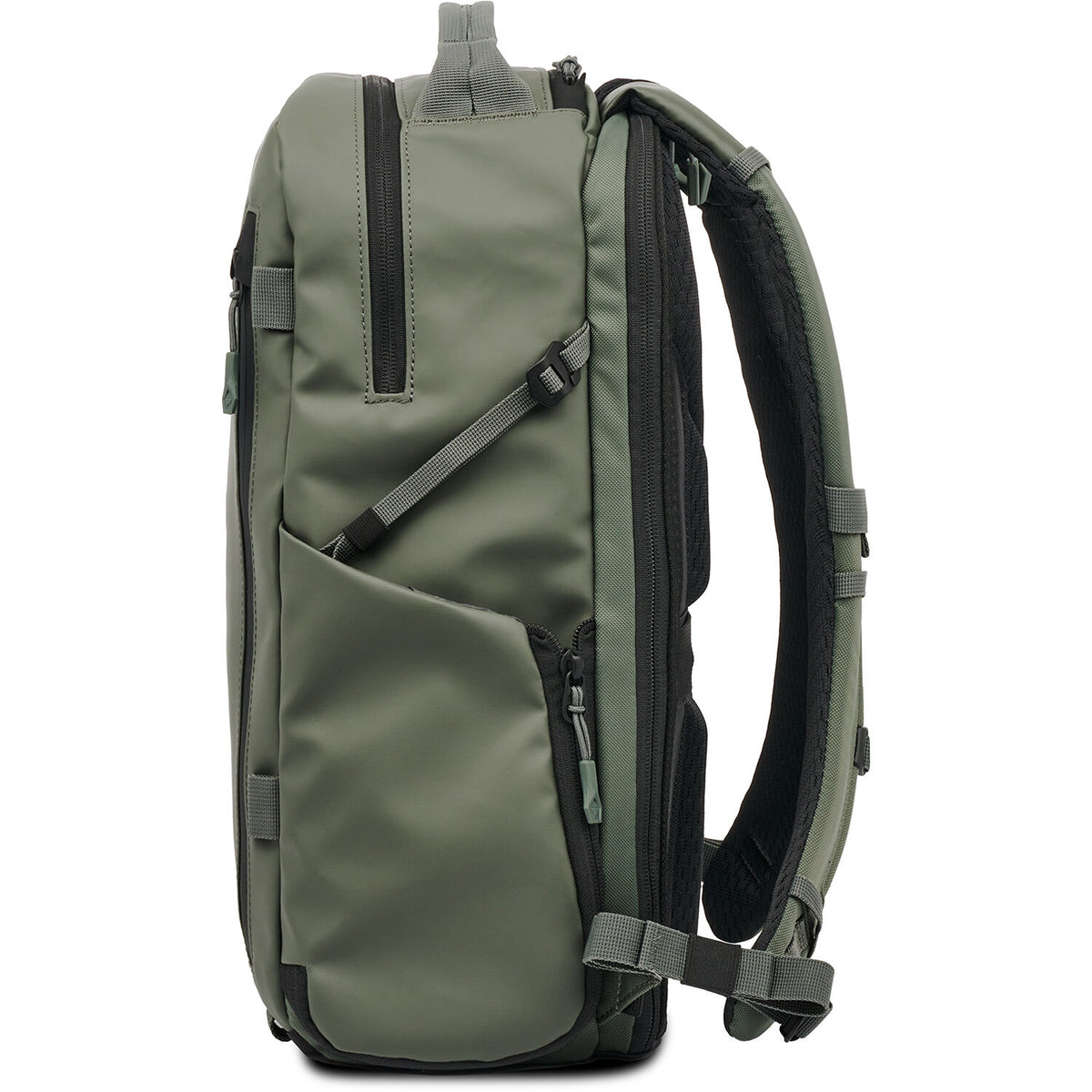 Wandrd Prvke Zip video equipment bag with multiple compartments and sturdy black exterior for camera gear storage.