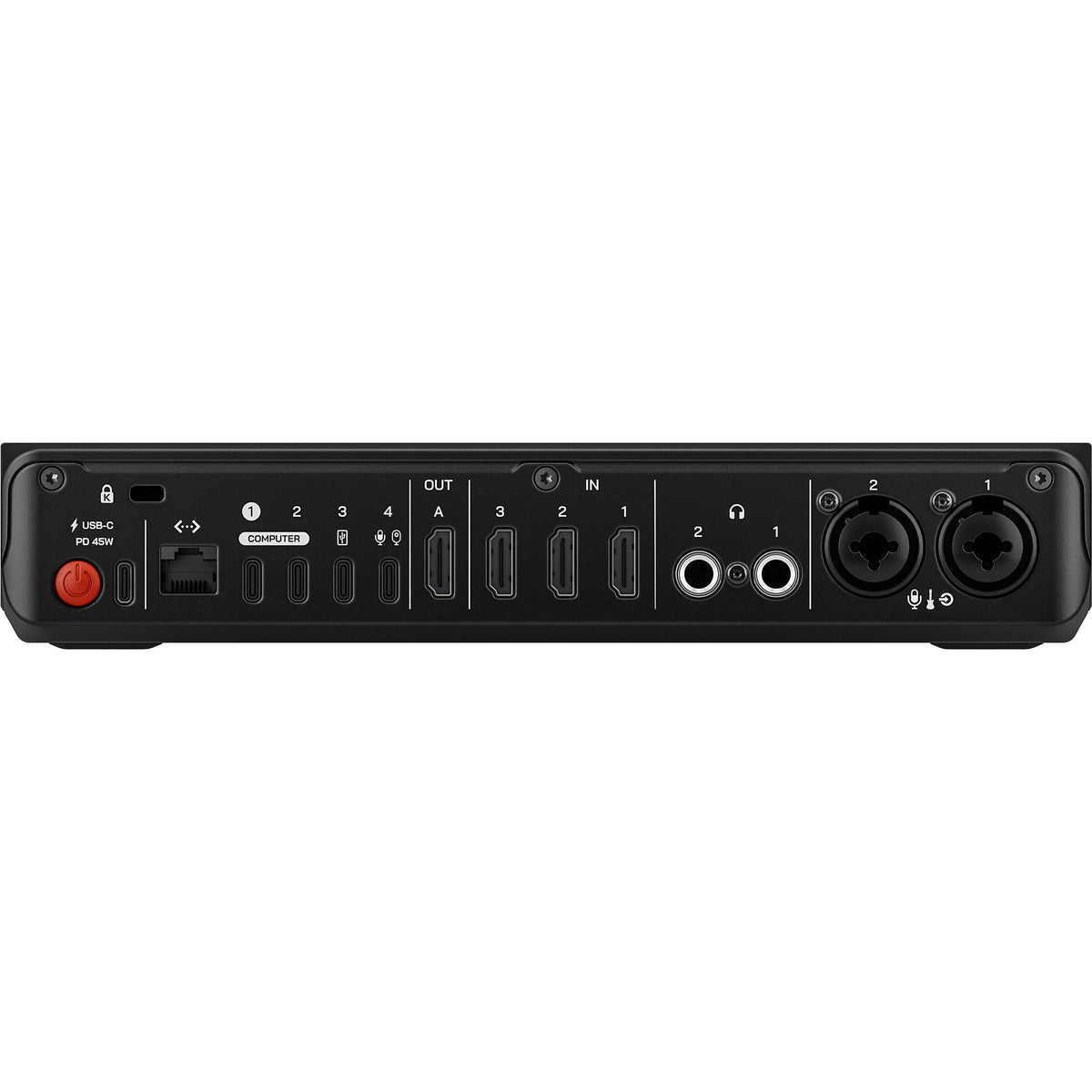 Rode RodeCaster Video Core video editing controller with multiple buttons and knobs for professional audio and video editing.