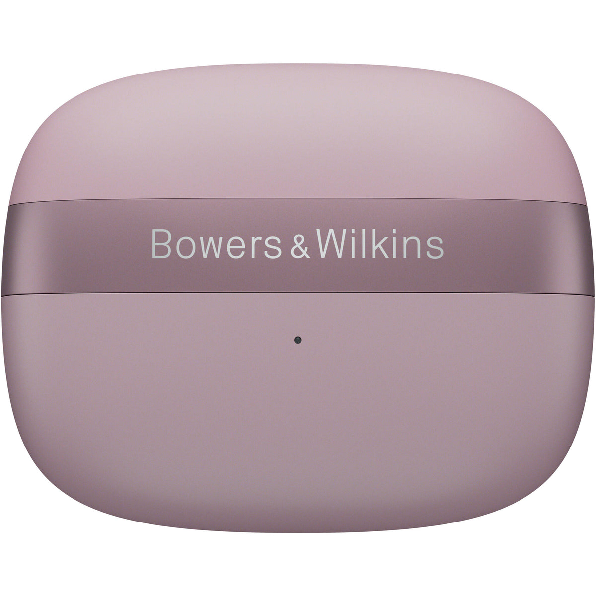 Bowers & Wilkins Pi8 wireless in-ear headphones with sleek black earbuds and charging case on a white background.