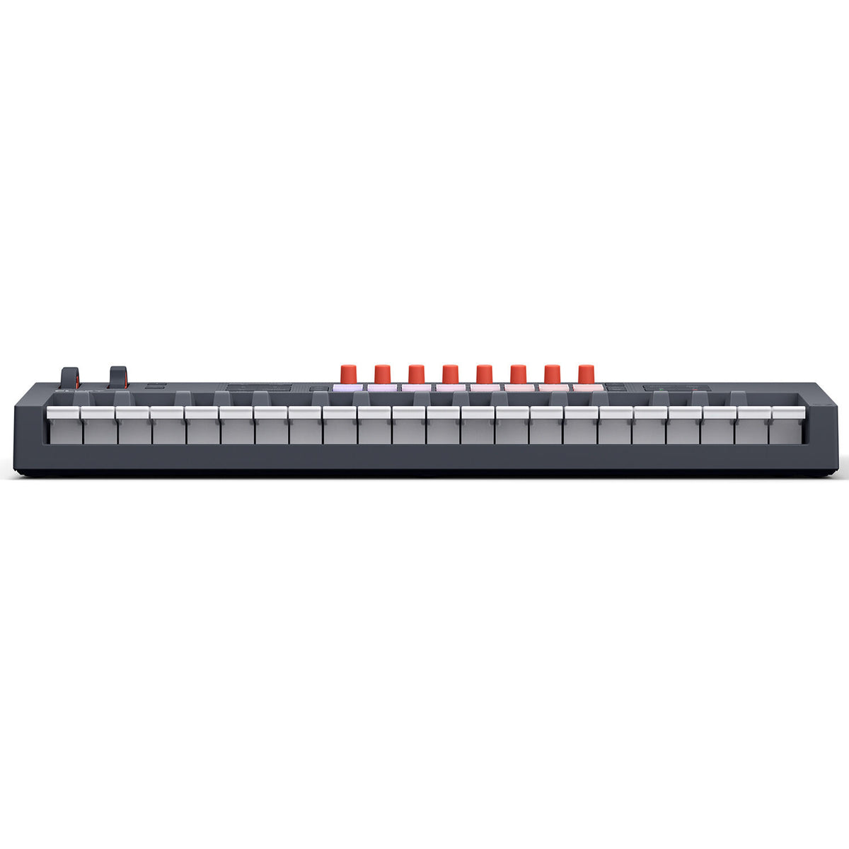 Novation FLkey 2 49 MIDI keyboard with 49 velocity-sensitive keys and control knobs, designed for music production and performance.