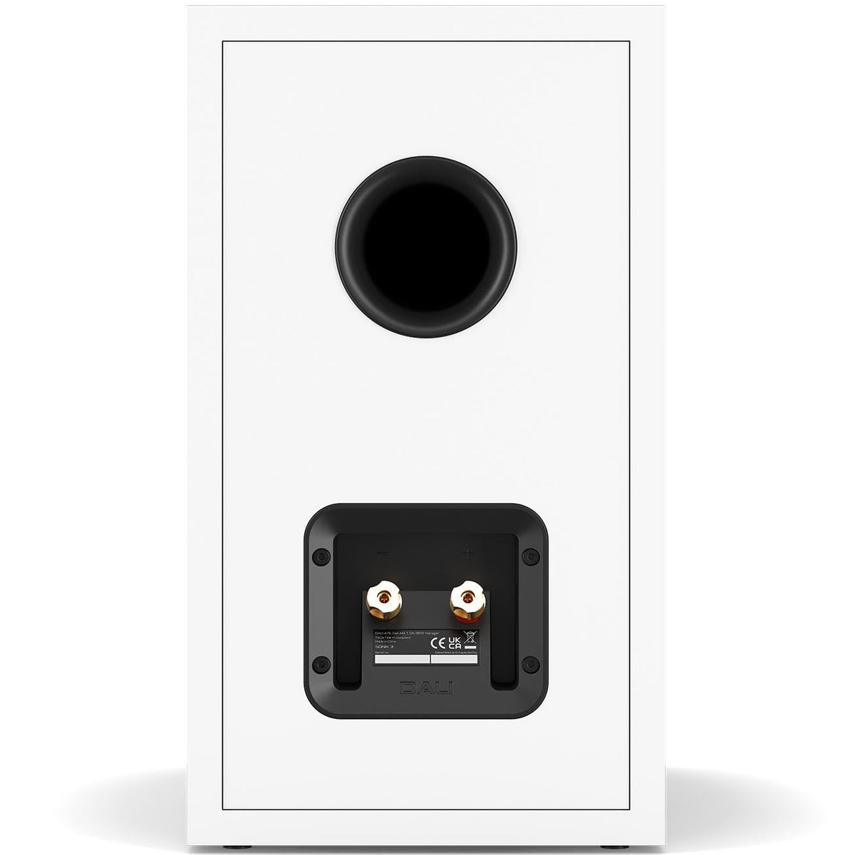 DALI Sonik 3 passive bookshelf speakers with black finish, compact design, and dual drivers for immersive stereo sound.