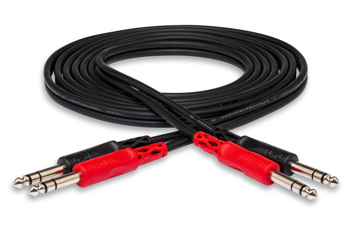 Hosa CSS-200 Dual 6.3mm TRS - Dual 6.3mm TRS cable, full coiled cable view
