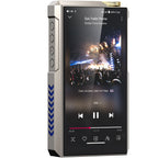 FiiO M27 portable music player with a sleek black design and touchscreen display on a white background.