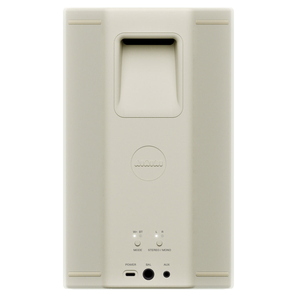 AIAIAI UNIT-4 MKII, white speaker rear panel with USB-C power port