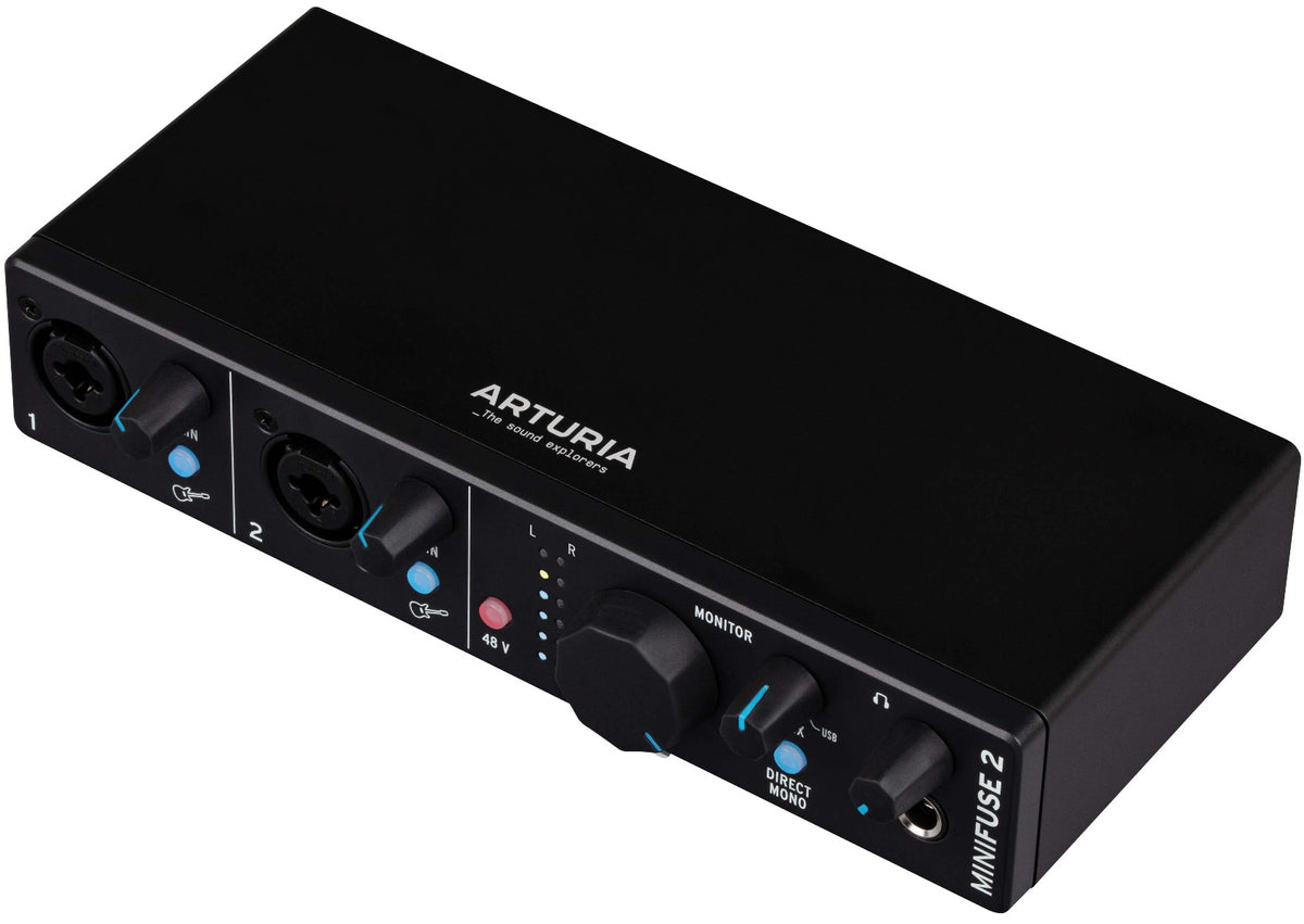 Arturia MiniFuse 2 audio interface, black, front view