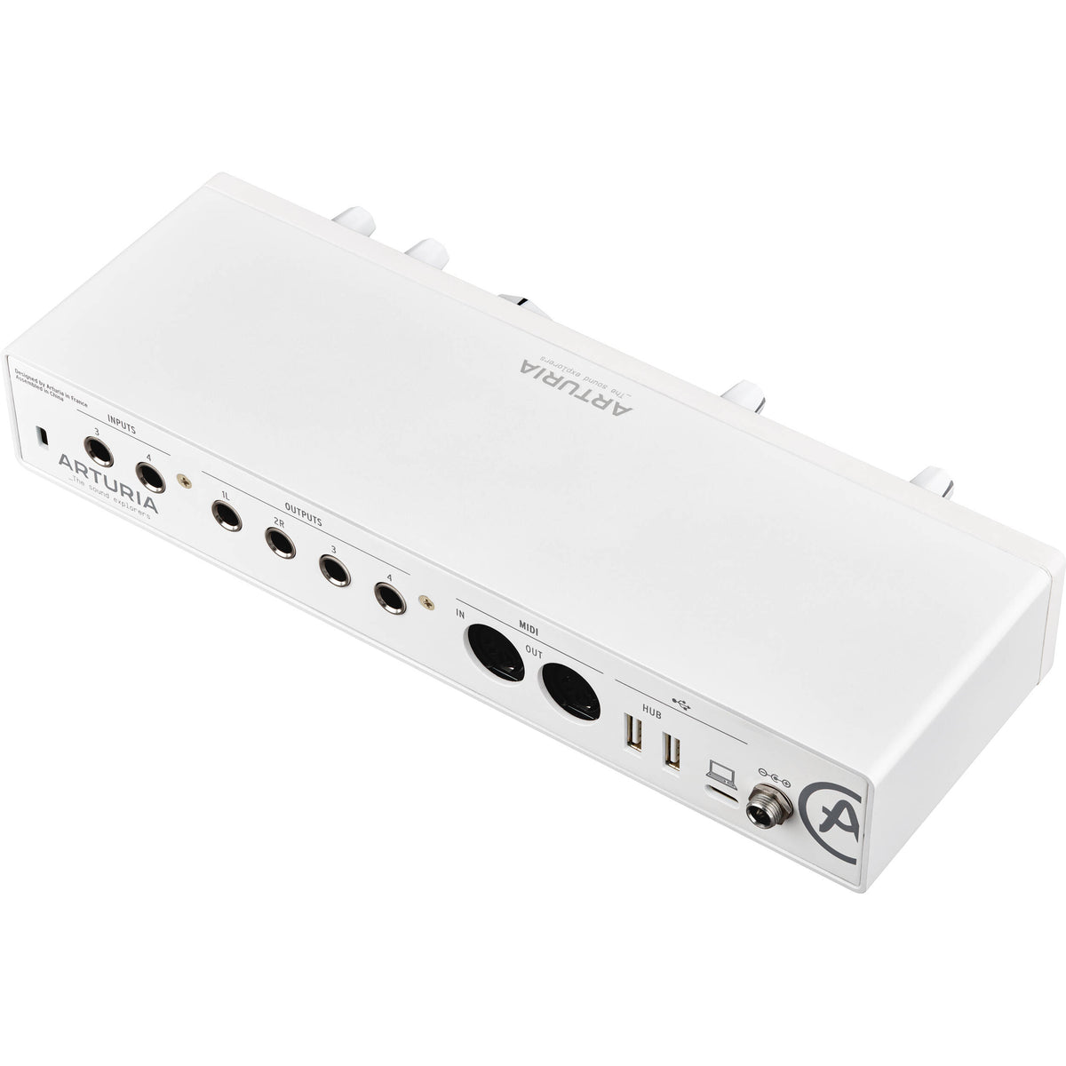 Arturia MiniFuse 4, audio interfaces, side, white