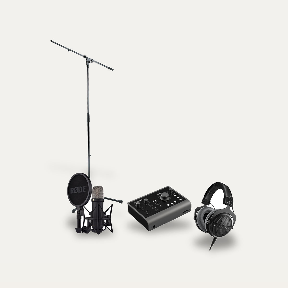 Audient iD24 + Rode NT1 5th Gen + Beyerdynamic DT 990 Pro X Studio Set – Microphone Finish Black