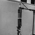 Austrian Audio OC616 stereo pair on a stand in the studio