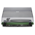 Cambridge Audio Spira turntable in Green, rear panel with RCA output, phono switch and Bluetooth
