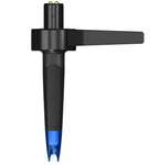 Ortofon Concorde Music Blue turntable cartridge with sleek blue body and stylus for high-quality vinyl playback.