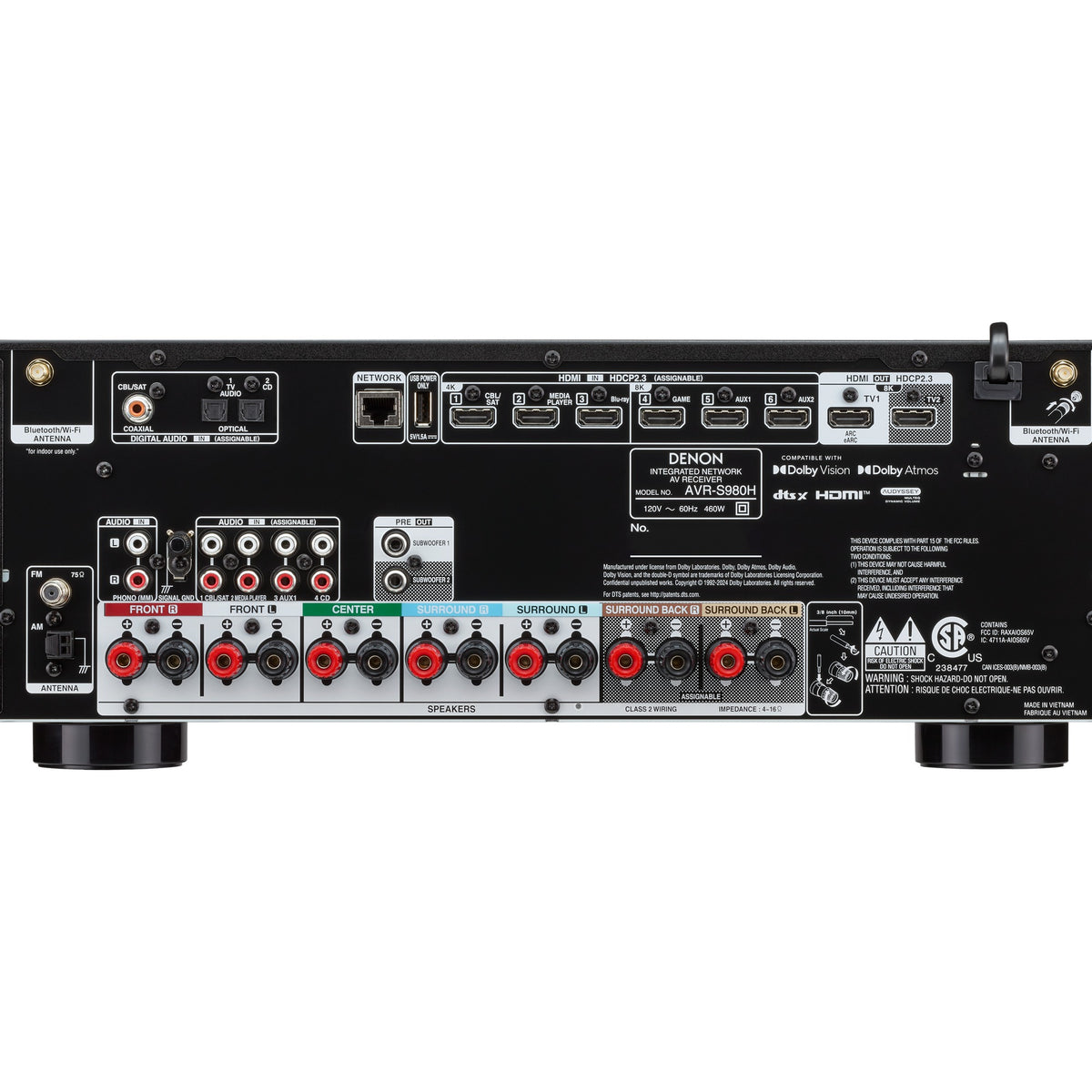 Denon AVR-S980H stereo amplifiers, front