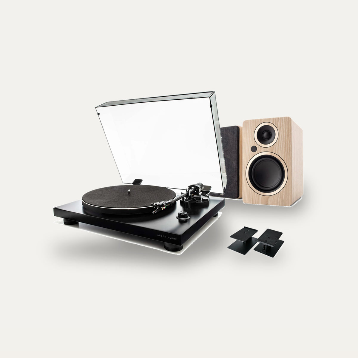 Argon Audio TT-3 + Fenris A4 + Kontur 10 Vinyl Starter Setup – Turntable Finish Black, Speaker Finish Ash