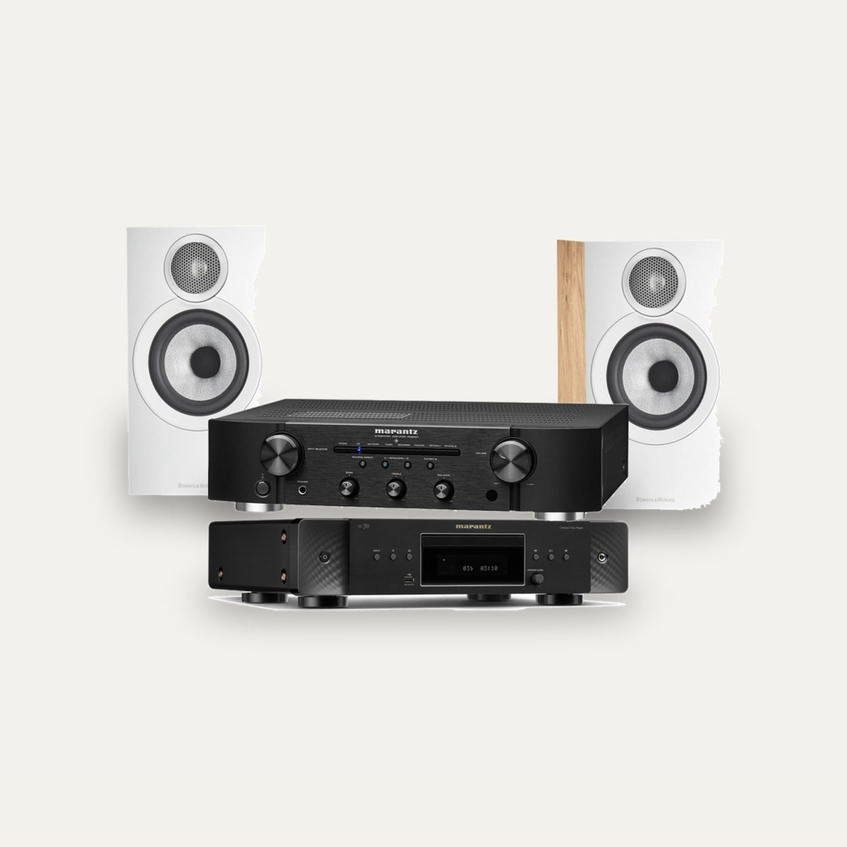 Marantz PM6007 + CD 70 + Bowers & Wilkins 607 S3 CD System – Speaker Finish Oak