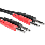 Hosa CSS-200 Dual 6,3 mm TRS – Dual 6,3 mm TRS stereokaapeli