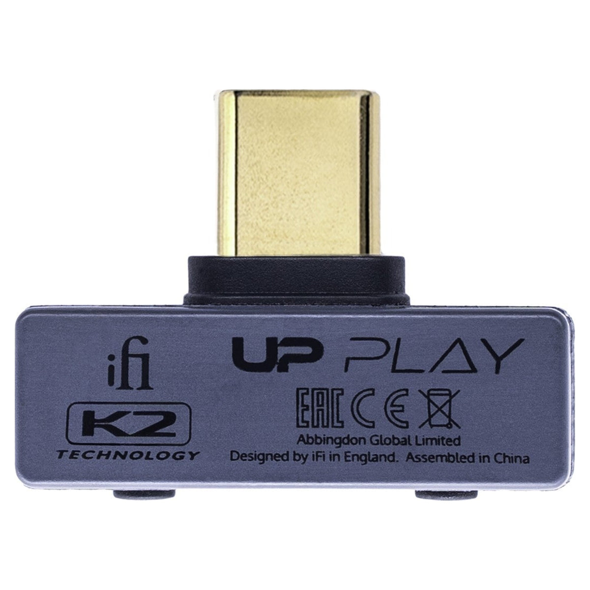 iFi Audio UP Play, rear view with product label