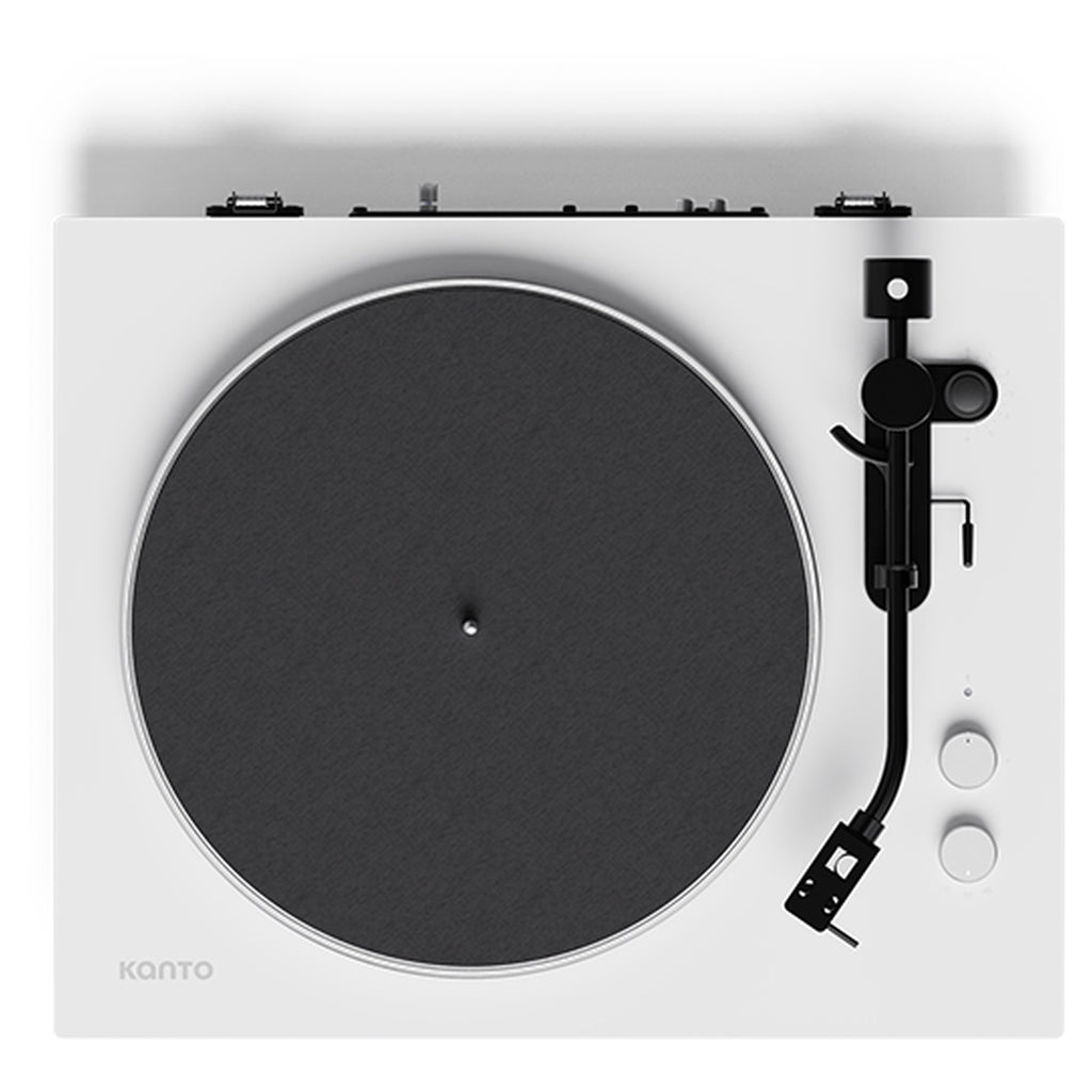 Kanto Audio OBI3 Gen 2 turntable, White, top view