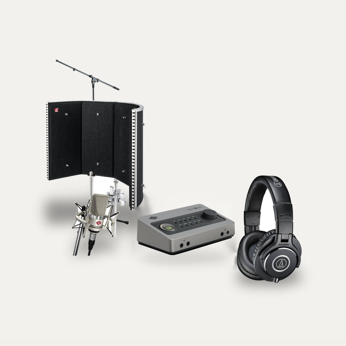 Neumann TLM 102 + Universal Audio Volt 2 Max + sE Reflexion Filter Pro Vocal Set set, silver